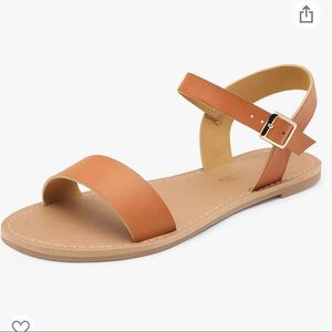 Women's Cute Open Toes One Band Ankle Strap Flexible Summer Flat Sandals